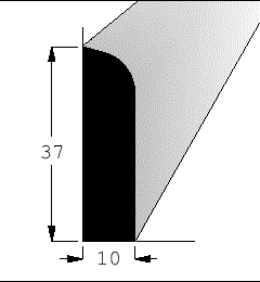 Rohová lišta č.362 - 37 mm x 10 mm x 2,40 m, vnitřní, nastavovaná BO/SM, RV3710
