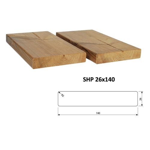 Hoblovaný hranol SHP 26 x 140 mm - THERMOWOOD