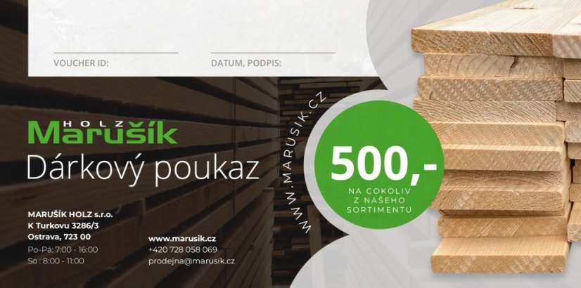 Dárkový poukaz 500,- kč