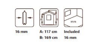 Dětský domek FELIX (180cm x 112cm) tl. 16mm