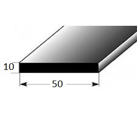 Plochá lišta č.009 - 50 mm x 10 mm, smrková, ŠH5010