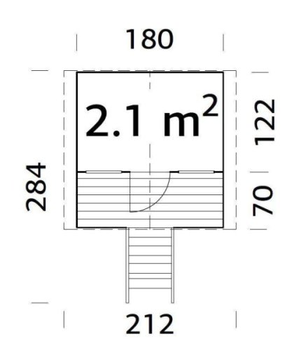 Dětský domek TOBY (180cm x 122cm) tl. 16mm