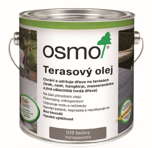 OSMO Terasový olej - Barva: Šedá, Balení: 0,75 l