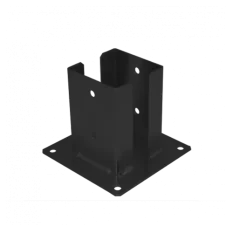 Patka sloupku se čtvercovou základnou černá C 122x150x2,5 mm PSPD
