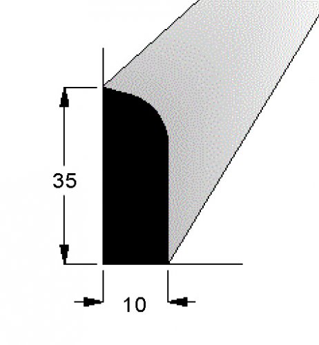 Podlahová lišta č.081 - 35 mm x 10 mm, vnitřní, buková, ŠS3510A