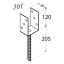 Patka sloupku černá PS 100U C 101 x 120 x 60 x 4,0  (48052)
