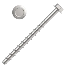 Šroub do betonu se šestihrannou hlavou 10,5 x 75, bílý zinek