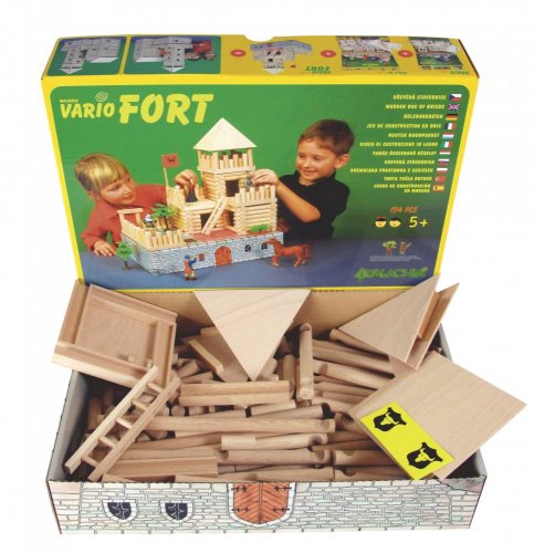 Vario Fort 194 dílů - dřevěná stavebnice