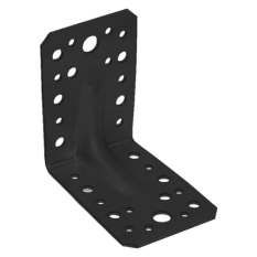 Úhelník s prolisem černý 90 x 90 x 65 x 2,5mm KP1 (402102)