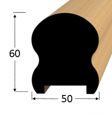 Dřevěné madlo 60 x 50 mm - 6050D buk